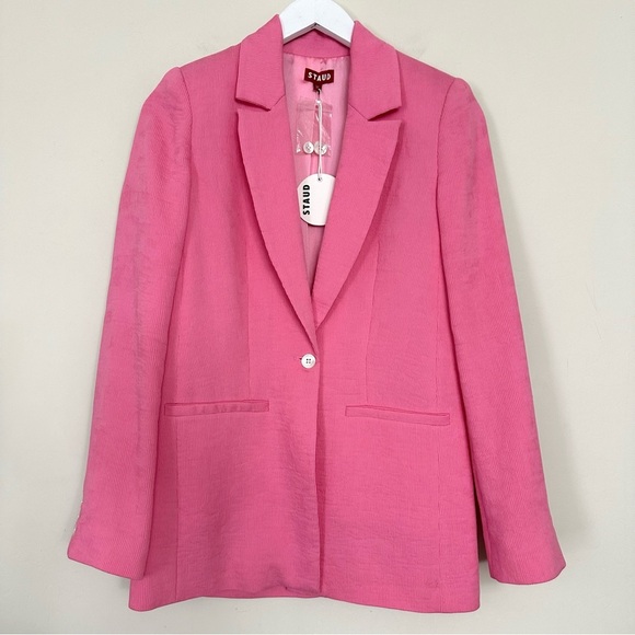Staud Madden Blazer in Wild Orchid - Picture 3 of 16